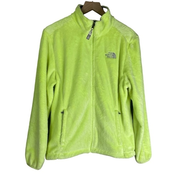 The North Face Women’s Osito Highlighter Green Zip Front Jacket - Picture 1 of 3